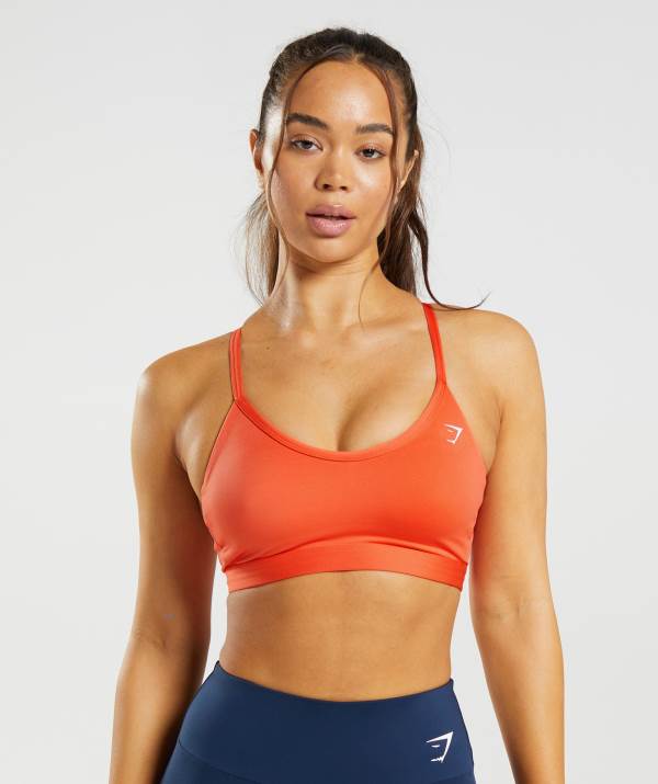 Damske Športové Podprsenky Gymshark V Neck Oranžové | VE3712086